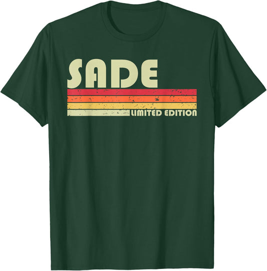 SADE Name Personalized Retro Vintage 80s 90s Birthday T-Shirt - T-Shirt | Forest