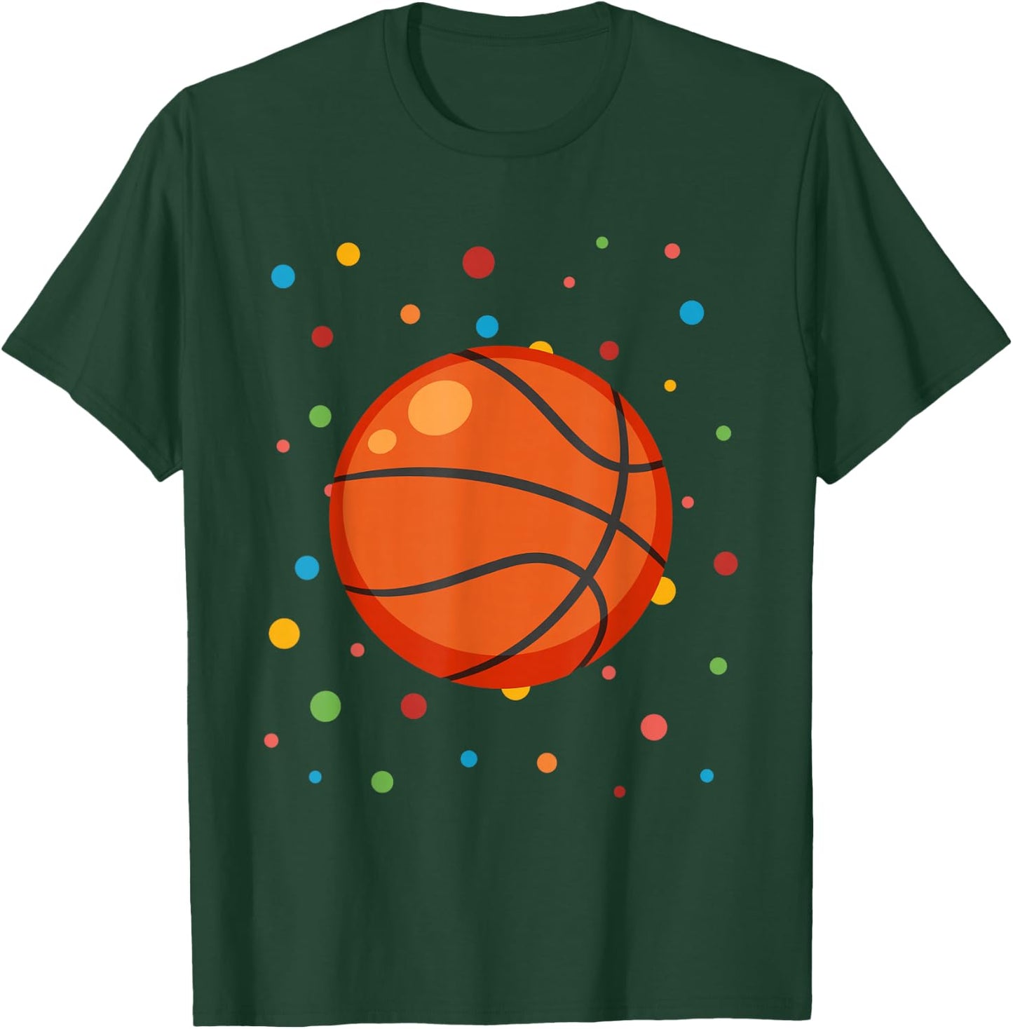 Dot Day Shirt Polka Dots Basketball Kids Boy Girl Youth T-Shirt - T-Shirt | Forest