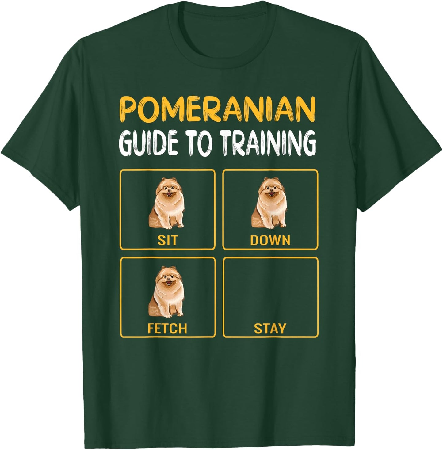 Funny Pomeranian Guide to Training Dog Obedience T-Shirt - T-Shirt | Forest