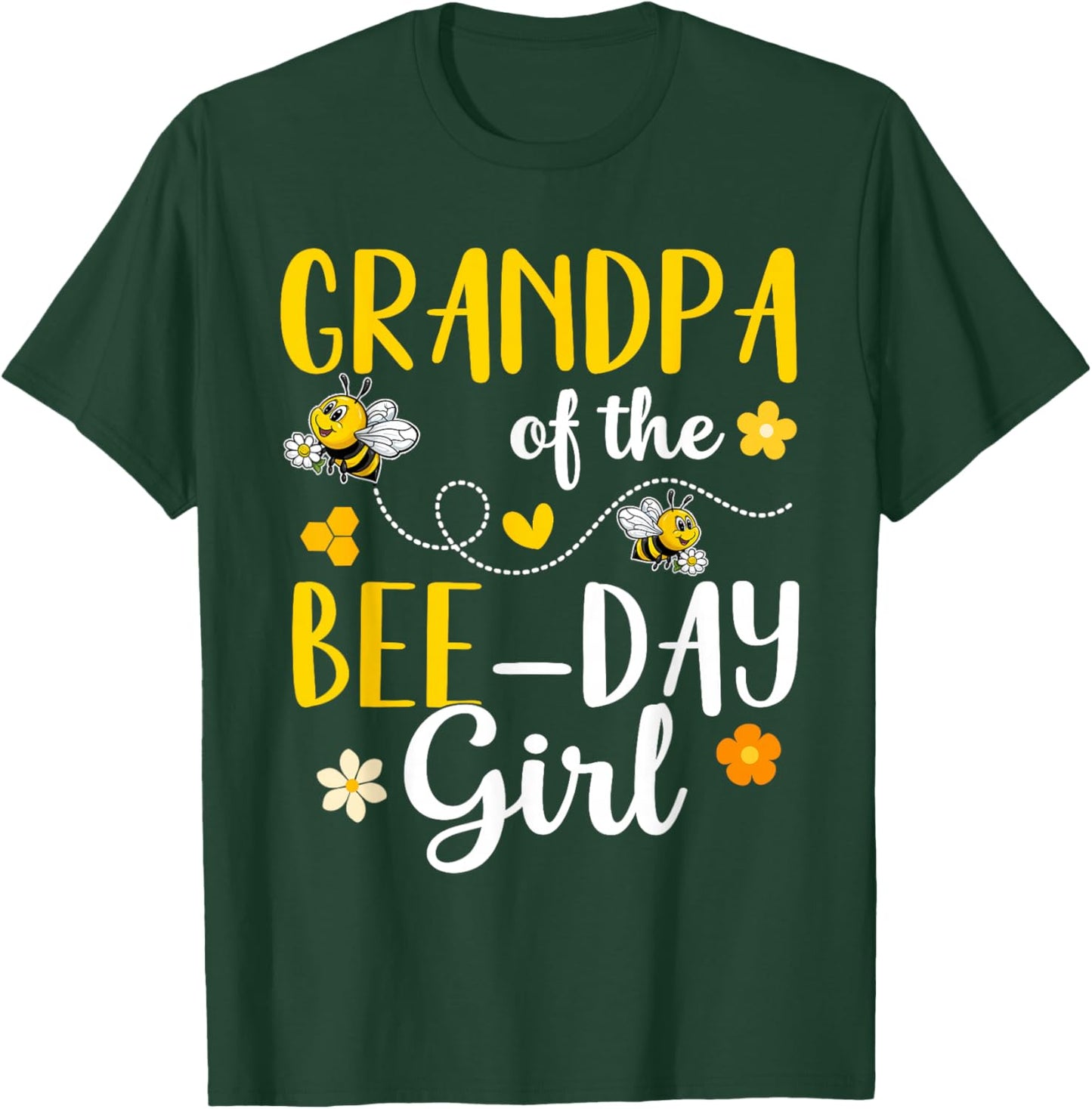 Grandpa of The Bee Day Girl Bee Birthday Party Themed T-Shirt - T-Shirt | Forest