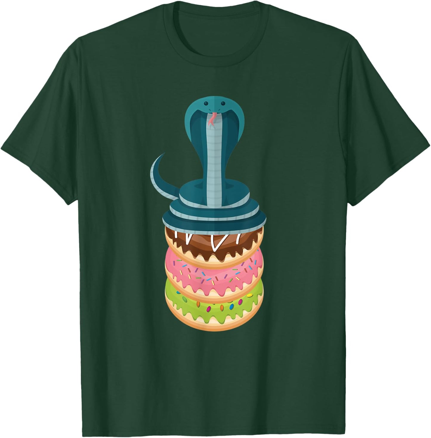 Snake Donut Cake Funny Snake T-Shirt - T-Shirt | Forest