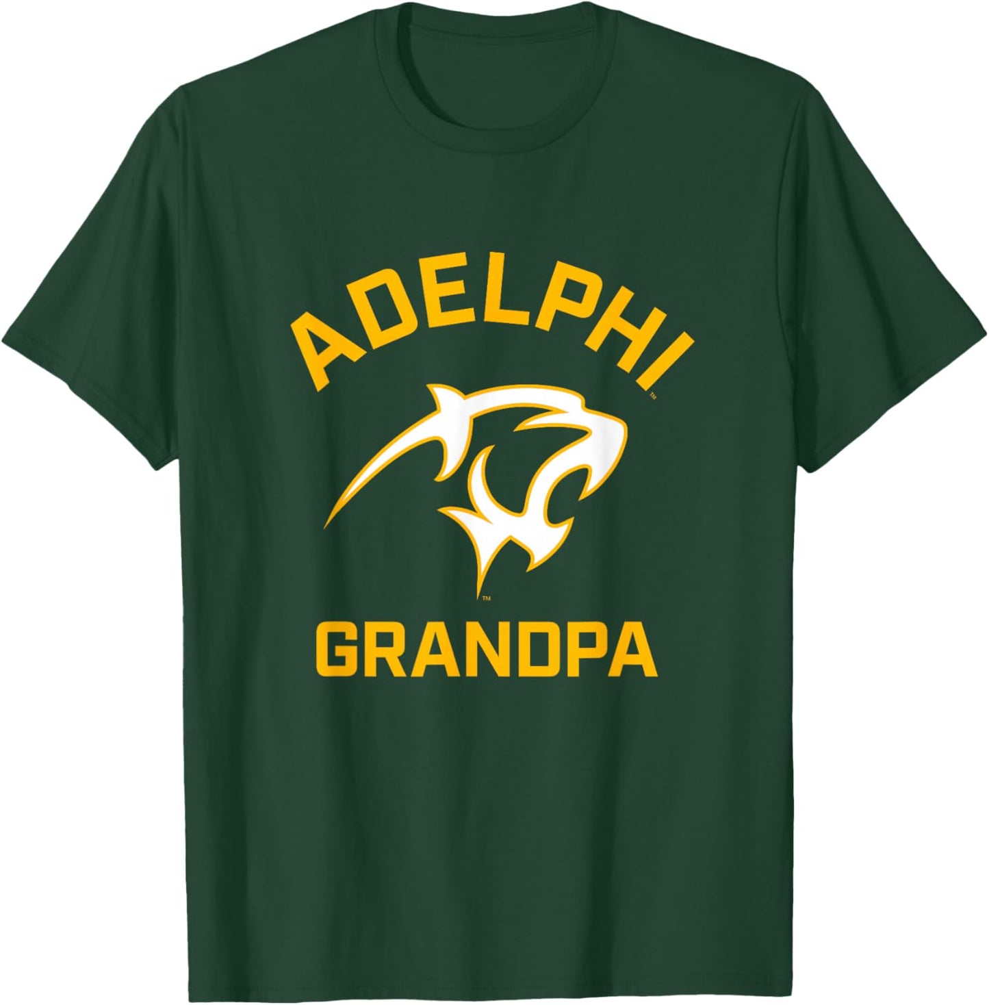 Adelphi University Panthers Arched Grandpa T-Shirt - T-Shirt | Forest