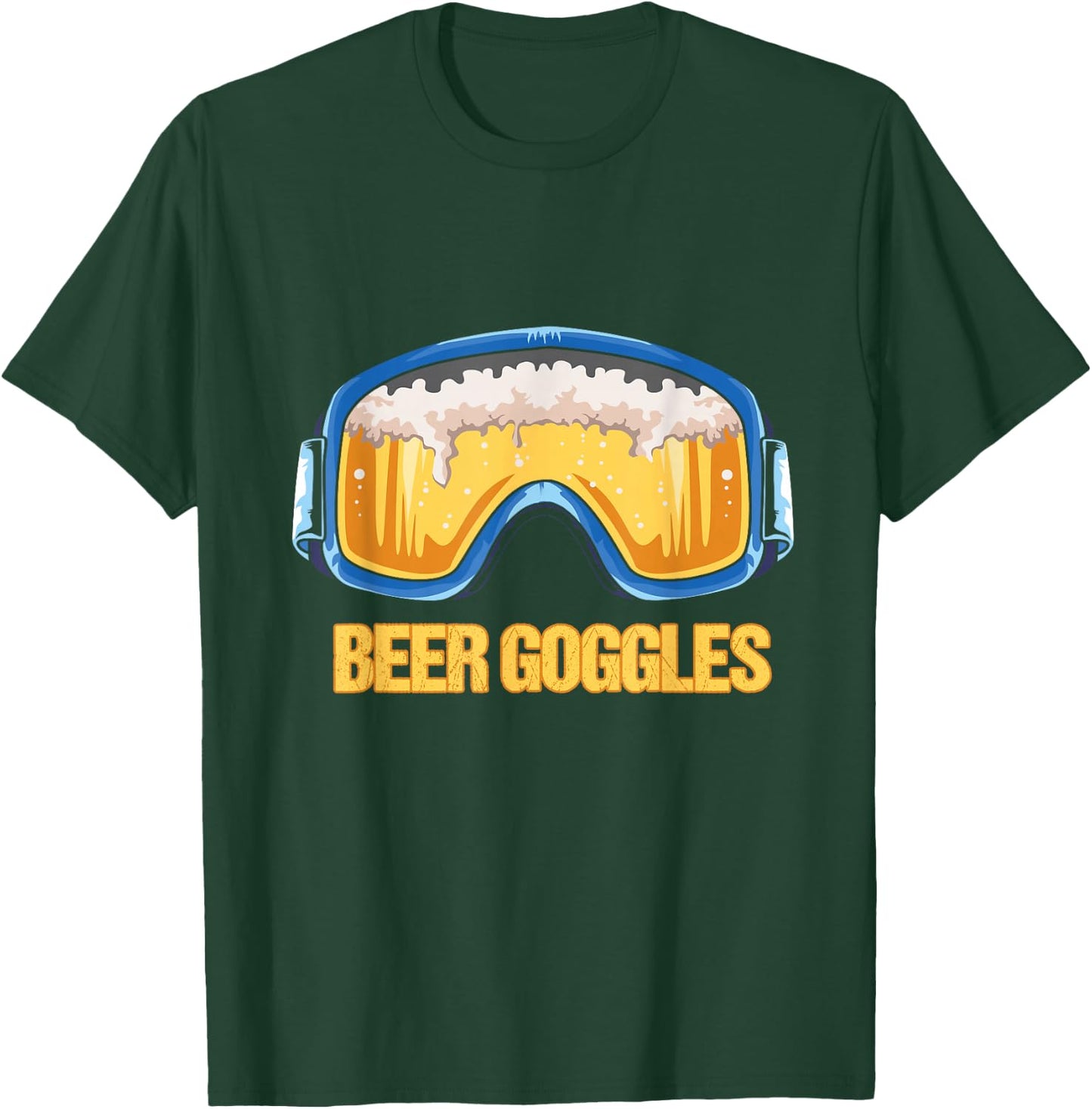 Snowboarding - Beer Goggles - Ski Mountain T-Shirt - T-Shirt | Forest