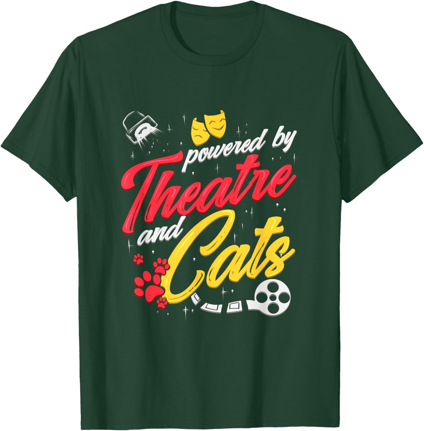 Theatre Cat Theater Broadway Musical Actor Kitty Men Women Girls Kids T-Shirt - T-Shirt | Forest