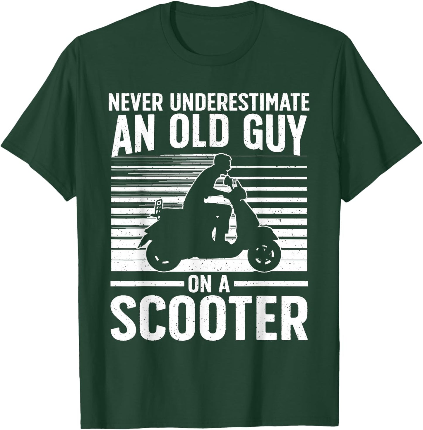 Funny Scooter Design for Grandpa Men Scooter Motorbike Lover T-Shirt - T-Shirt | Forest