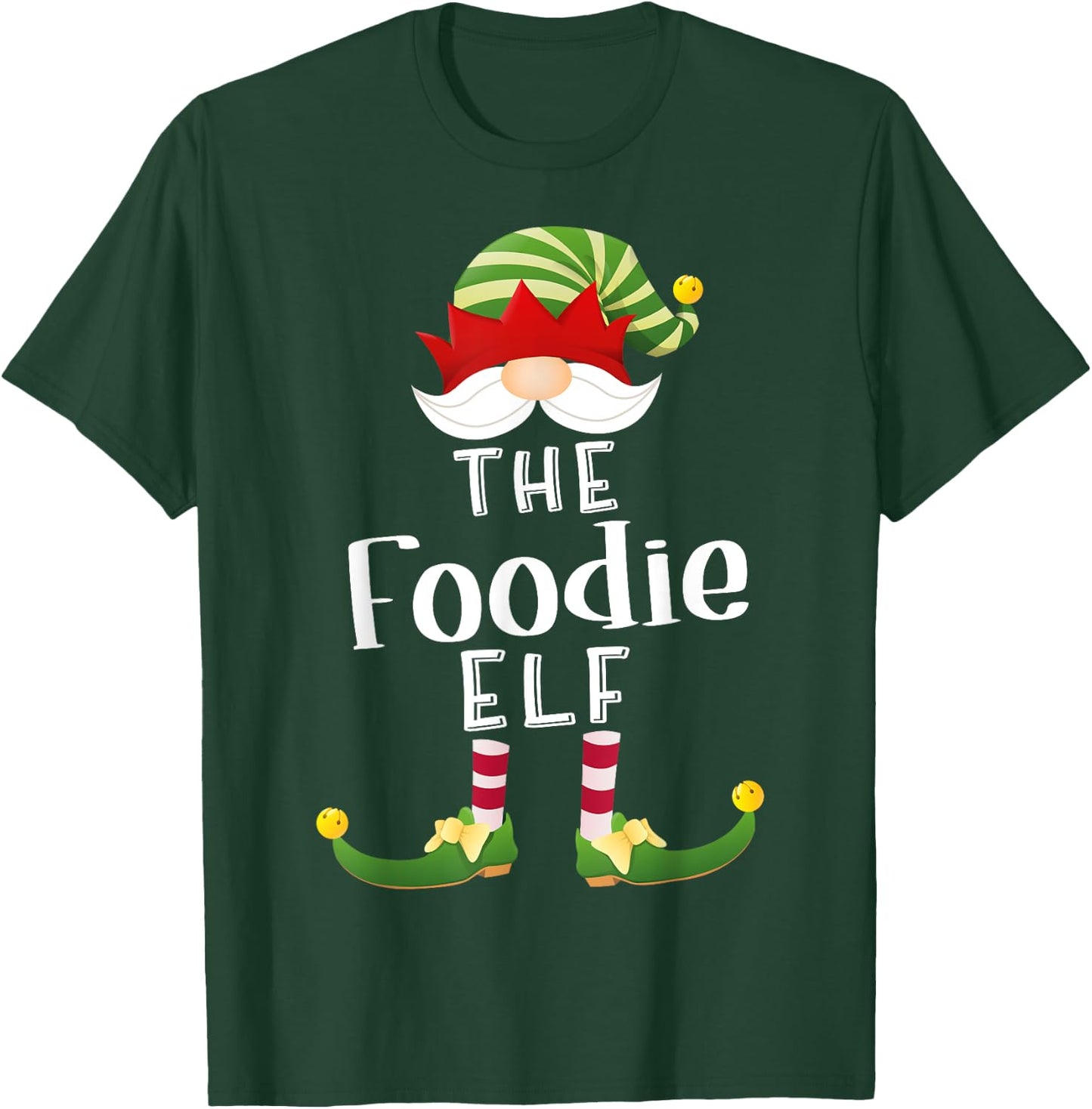 Foodie Elf Group Christmas Funny Pajama Party T-Shirt - T-Shirt | Forest