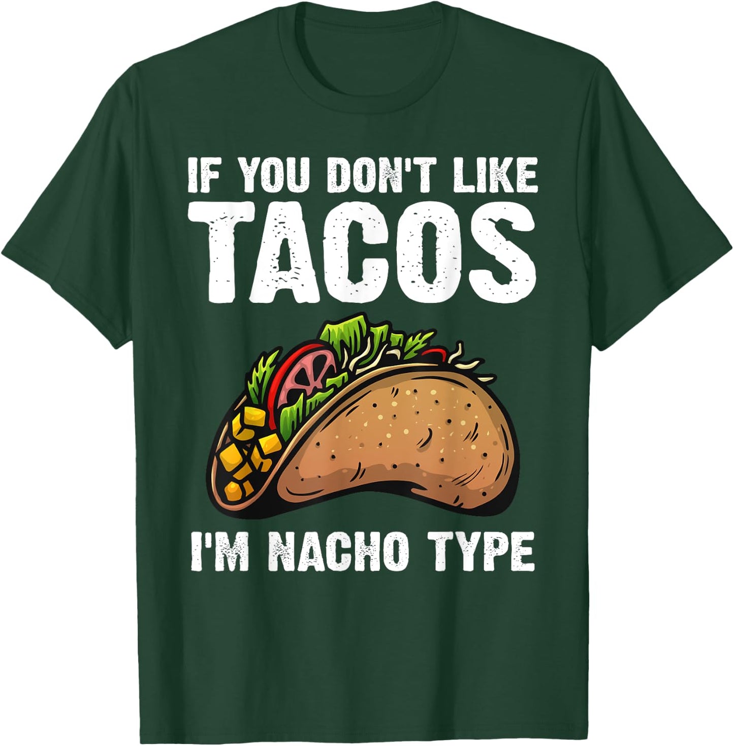 Cute Taco Design Women Kids Mexican Food Taco Lover T-Shirt - T-Shirt | Forest