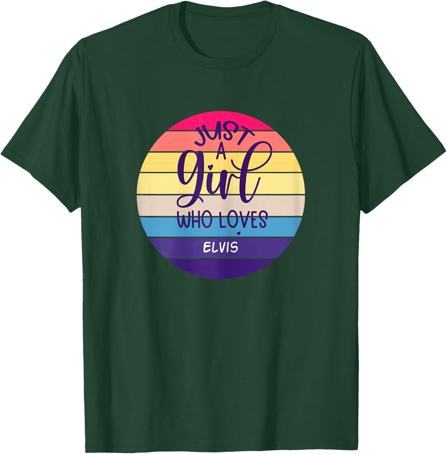 Vintage Just A Girl Loves Elvis T-Shirt - T-Shirt | Forest