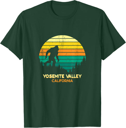 Retro Bayou Yosemite Valley, California Bigfoot Souvenir T-Shirt - T-Shirt | Forest
