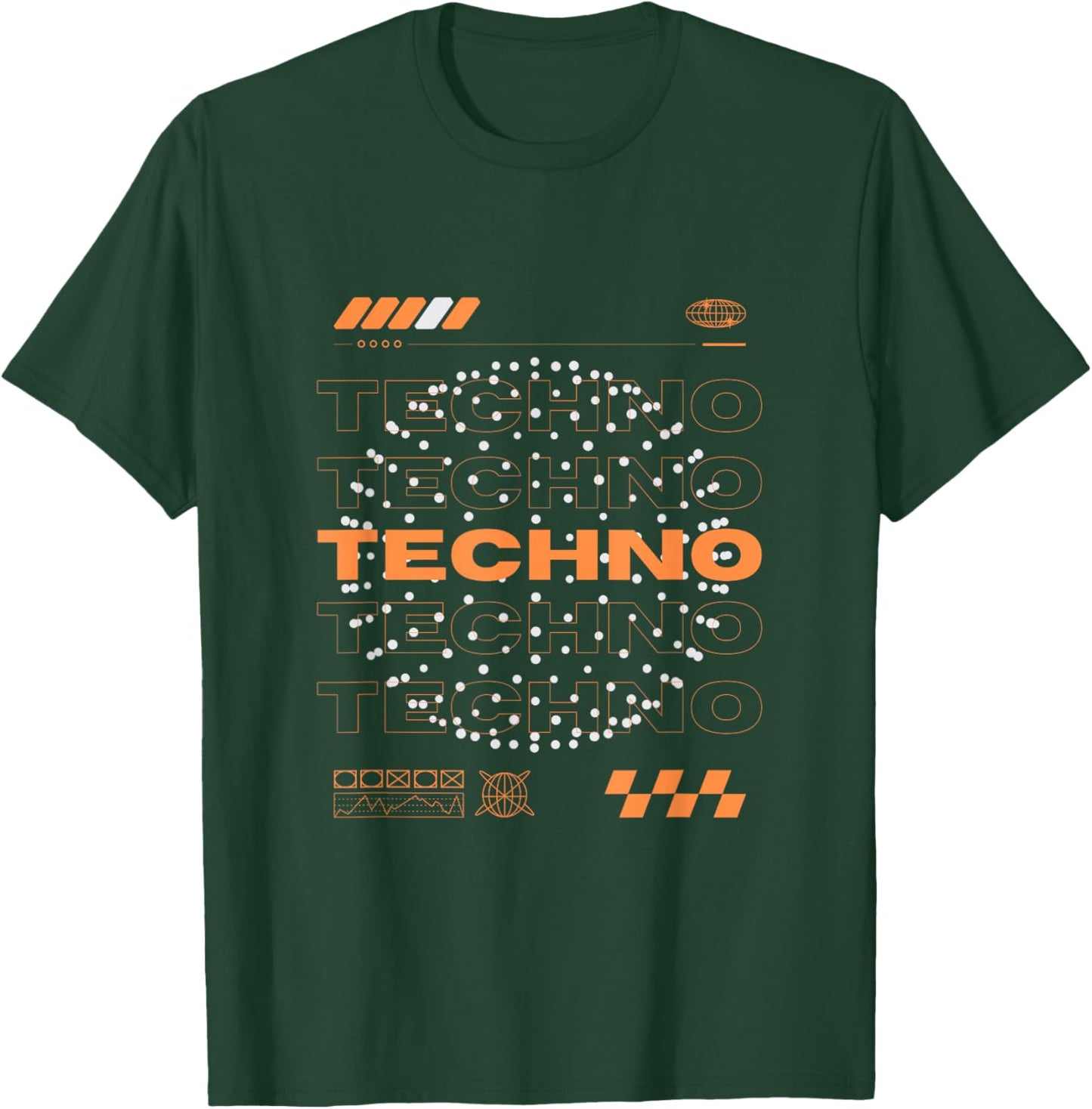 Raver Bloc Techno Orb EDM Rave - -Adults, Kids, Black, Short Sleeve, Small, Polyester, Modern, Unique Design T-Shirt - T-Shirt | Forest
