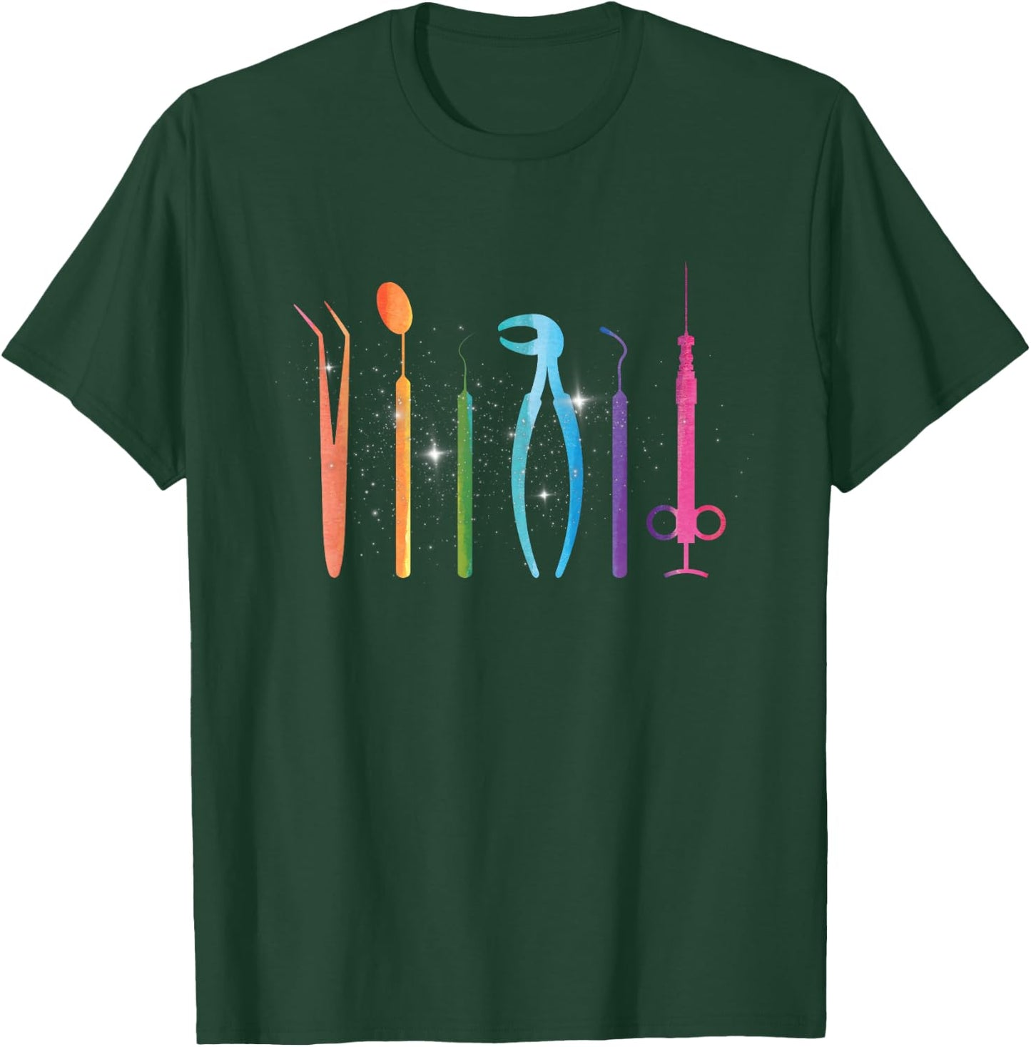 Dentist Accessories Doctor Dental Assistant Dental Dentist Tooth T-Shirt - T-Shirt | Forest