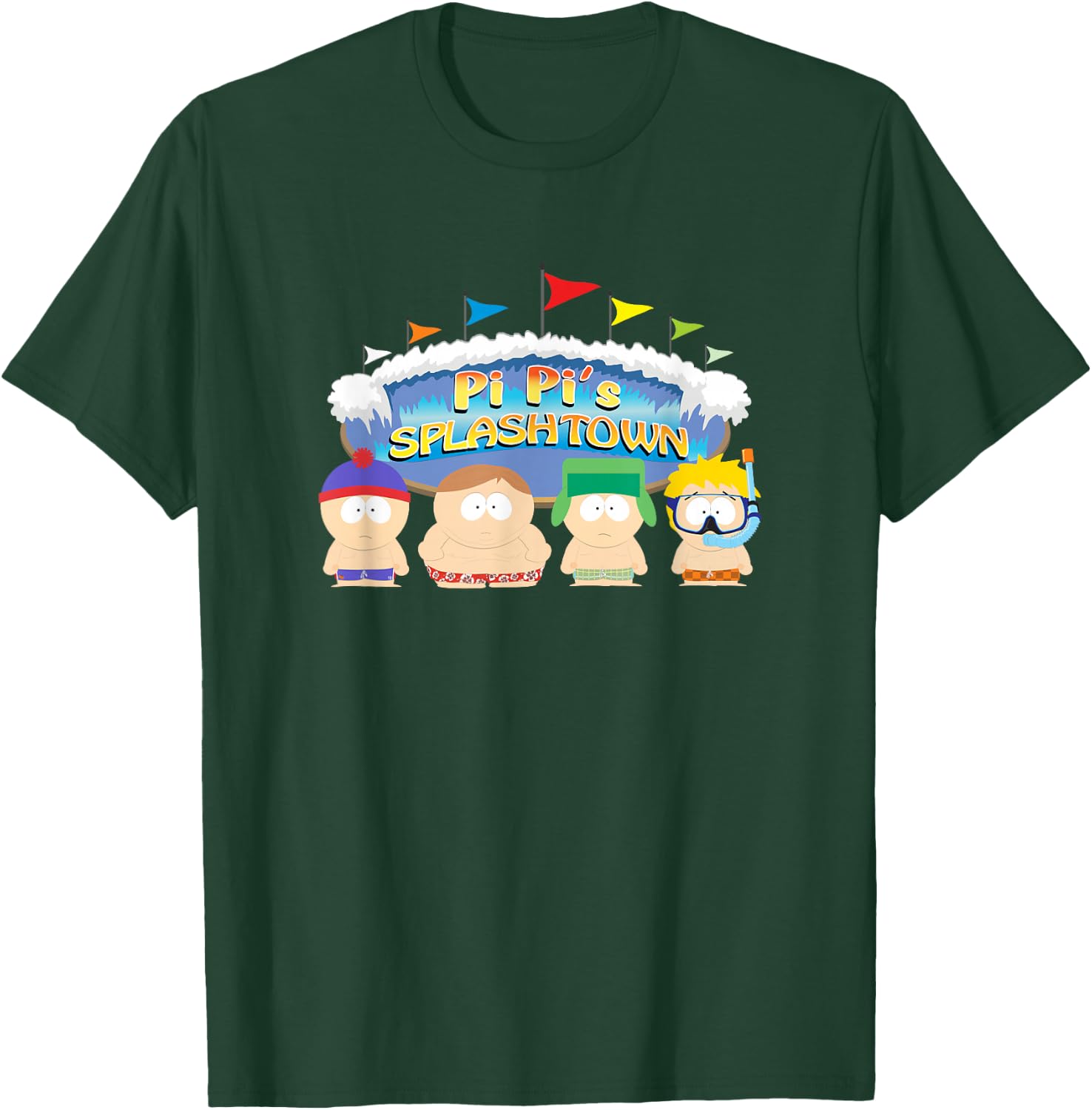 South Park PI PI'S SPLASHTOWN T-Shirt - T-Shirt | Forest