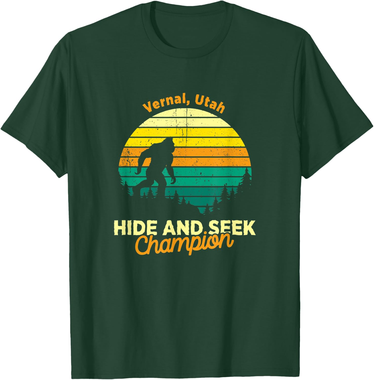 Vintage Vernal, Utah Mountain Hiking Souvenir Print T-Shirt - T-Shirt | Forest