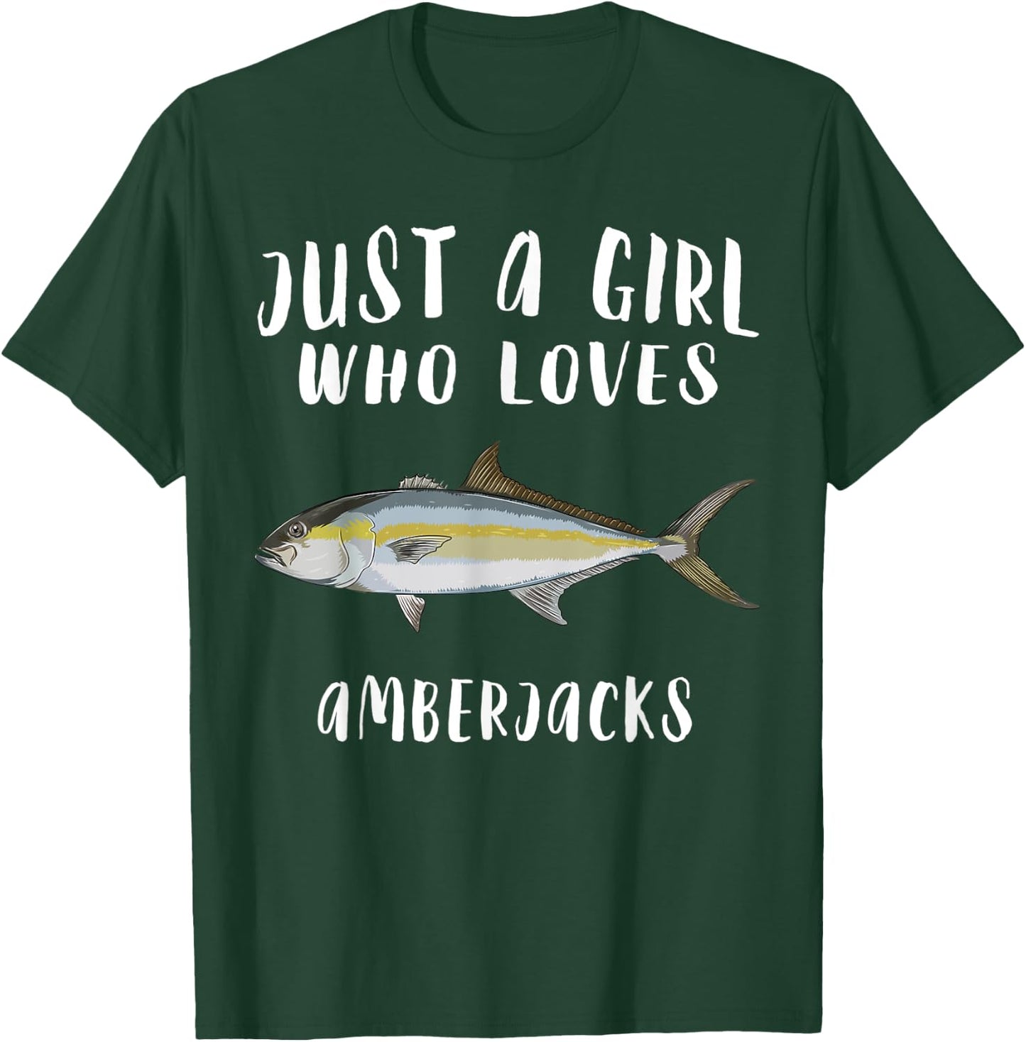 Just A Girl Who Loves Amberjack Fish Lover T-Shirt - T-Shirt | Forest