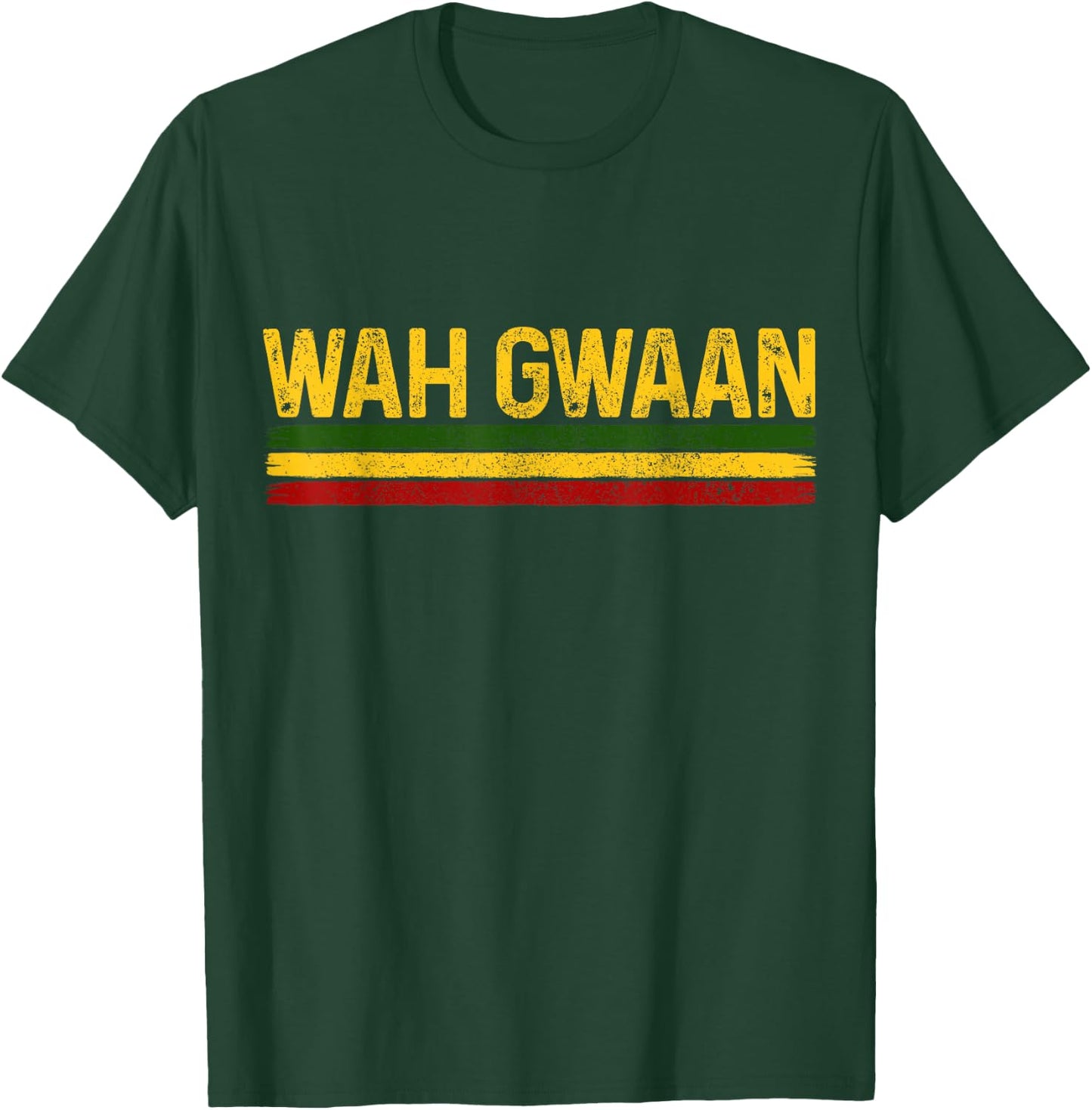 Wah Gwaan Jamaican Pride Reggae Music Rastafari Rasta Funny T-Shirt - T-Shirt | Forest