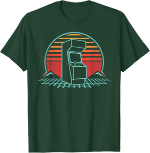 Arcade Game Machine Cabinet Nostalgia Retro 80s Gamer Gift T-Shirt - T-Shirt | Forest