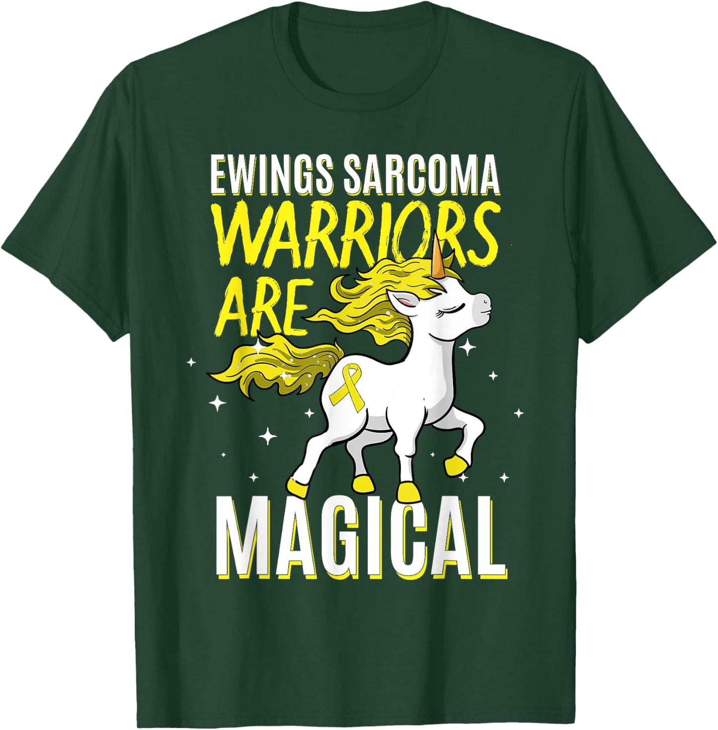 Warriors Are Magical Ewing's Sarcoma Bone Cancer Awareness T-Shirt - T-Shirt | Forest