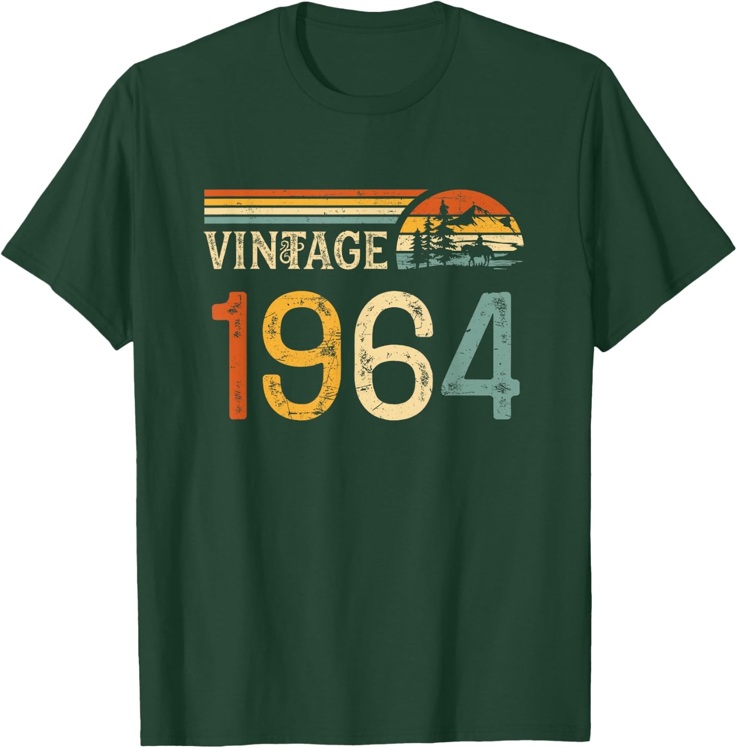 Vintage Made in 1964 - 61st Birthday 61 years old Men Women T-Shirt - T-Shirt | Forest