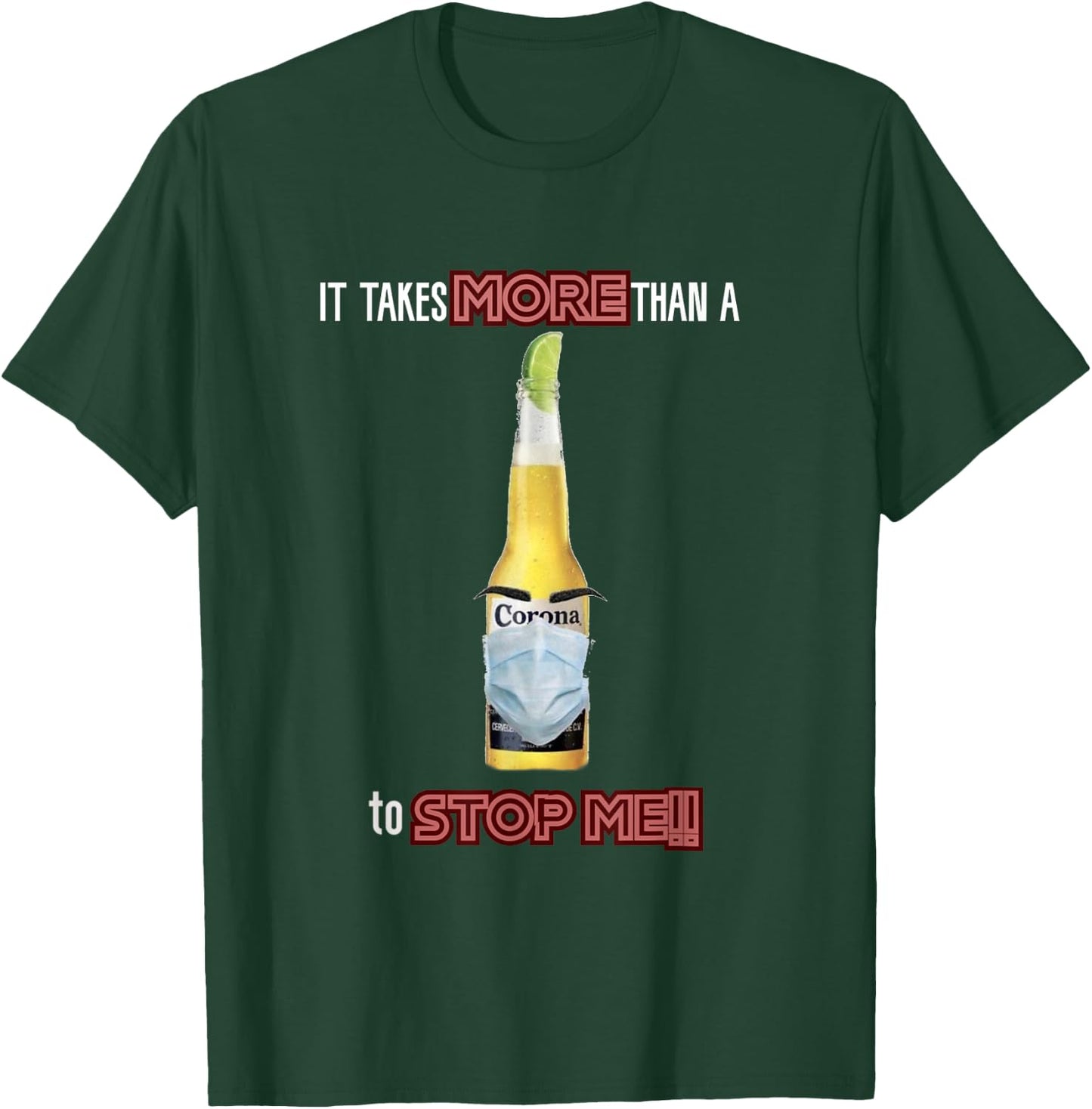 Funny Cool Beer Corona mask T-Shirt - T-Shirt | Forest