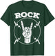 Cool Vintage Rock N Roll Hand Gift | Funny Musicians Symbol T-Shirt - T-Shirt | Forest