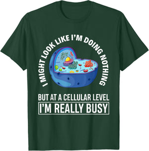 Funny Lazy Cellular Biology Cell Biologist Gift Biology T-Shirt - T-Shirt | Forest