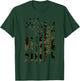 Captain Dad United States Distressed Camo w US Flag T-Shirt - T-Shirt | Forest