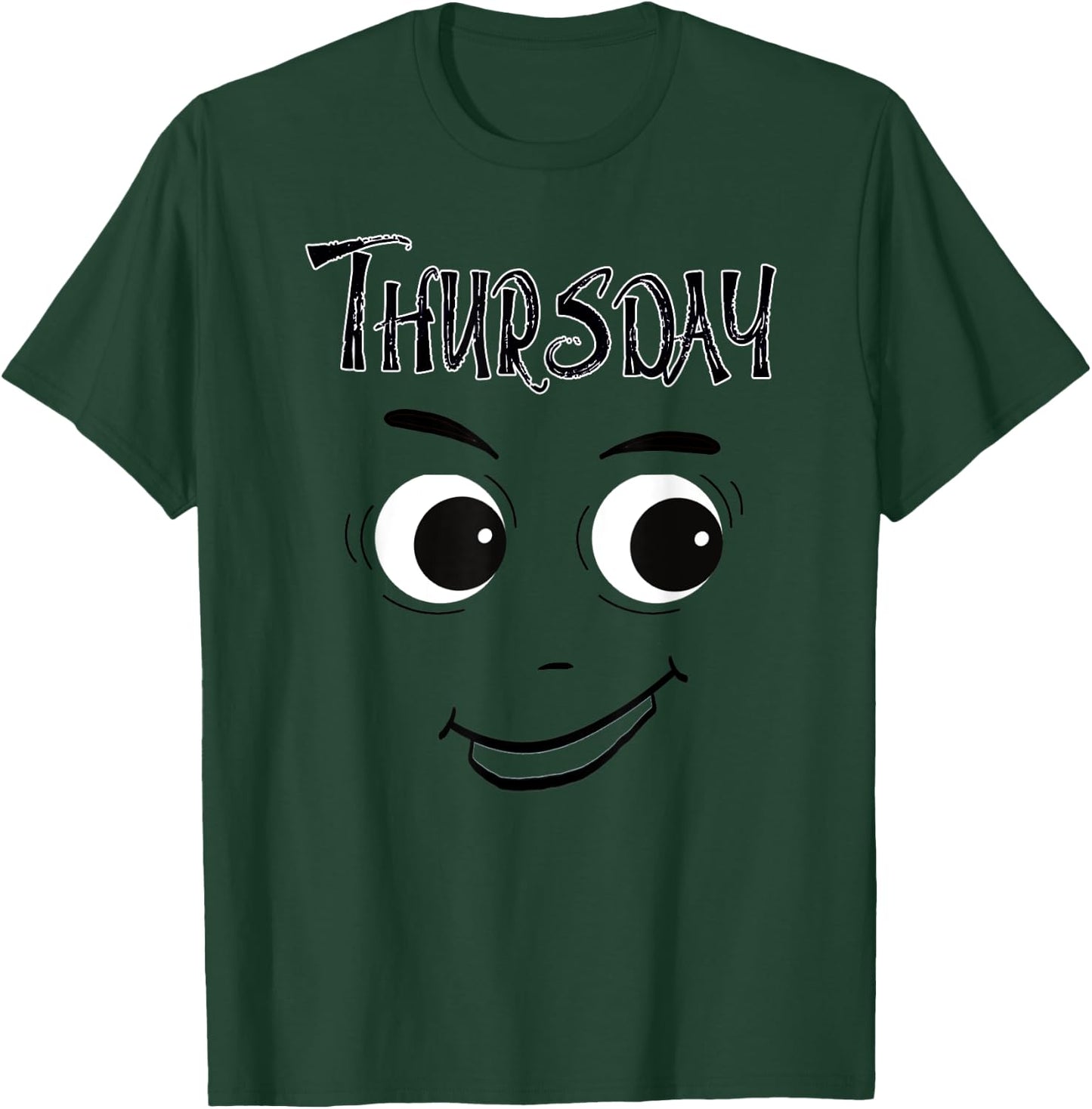 DAYS of the WEEK 'THURSDAY' Distressed Funny Weekdays T-Shirt - T-Shirt | Forest