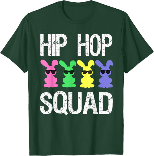 Hip Hop Squad Funny Easter Bunny Boys Girls Kids T-Shirt - T-Shirt | Forest