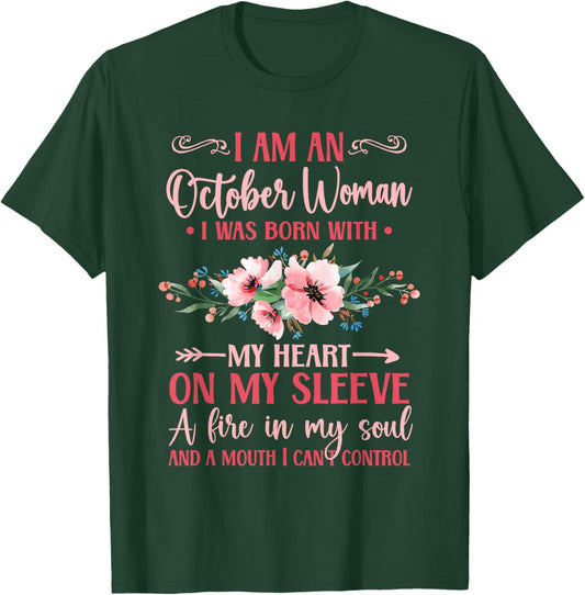 Birthday October Libra Women T-Shirt - T-Shirt | Forest