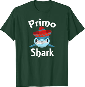 Primo Shark Funny Spanish Boy Cousin T-Shirt - T-Shirt | Forest