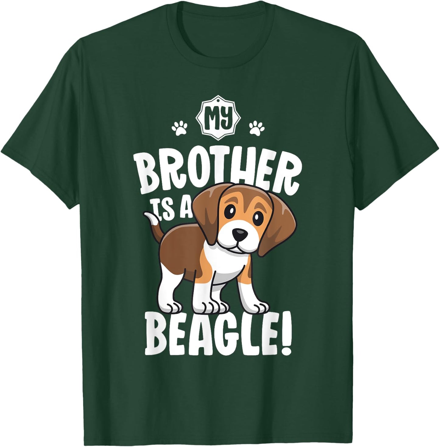 My Brother Is A Beagle Shirts For Kids Girls Dog Adoption T-Shirt - T-Shirt | Forest