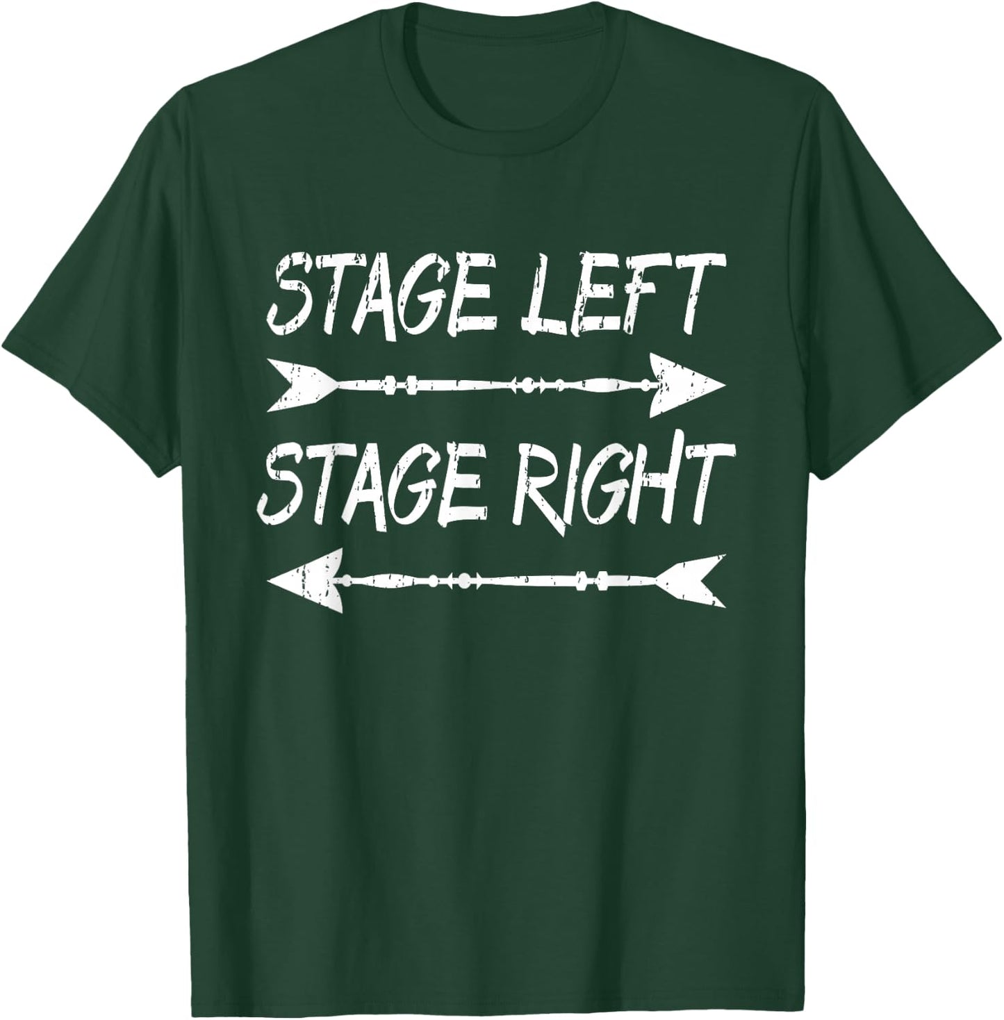 Funny Retro Vintage Musical Theater Stage Left Right T-Shirt - T-Shirt | Forest