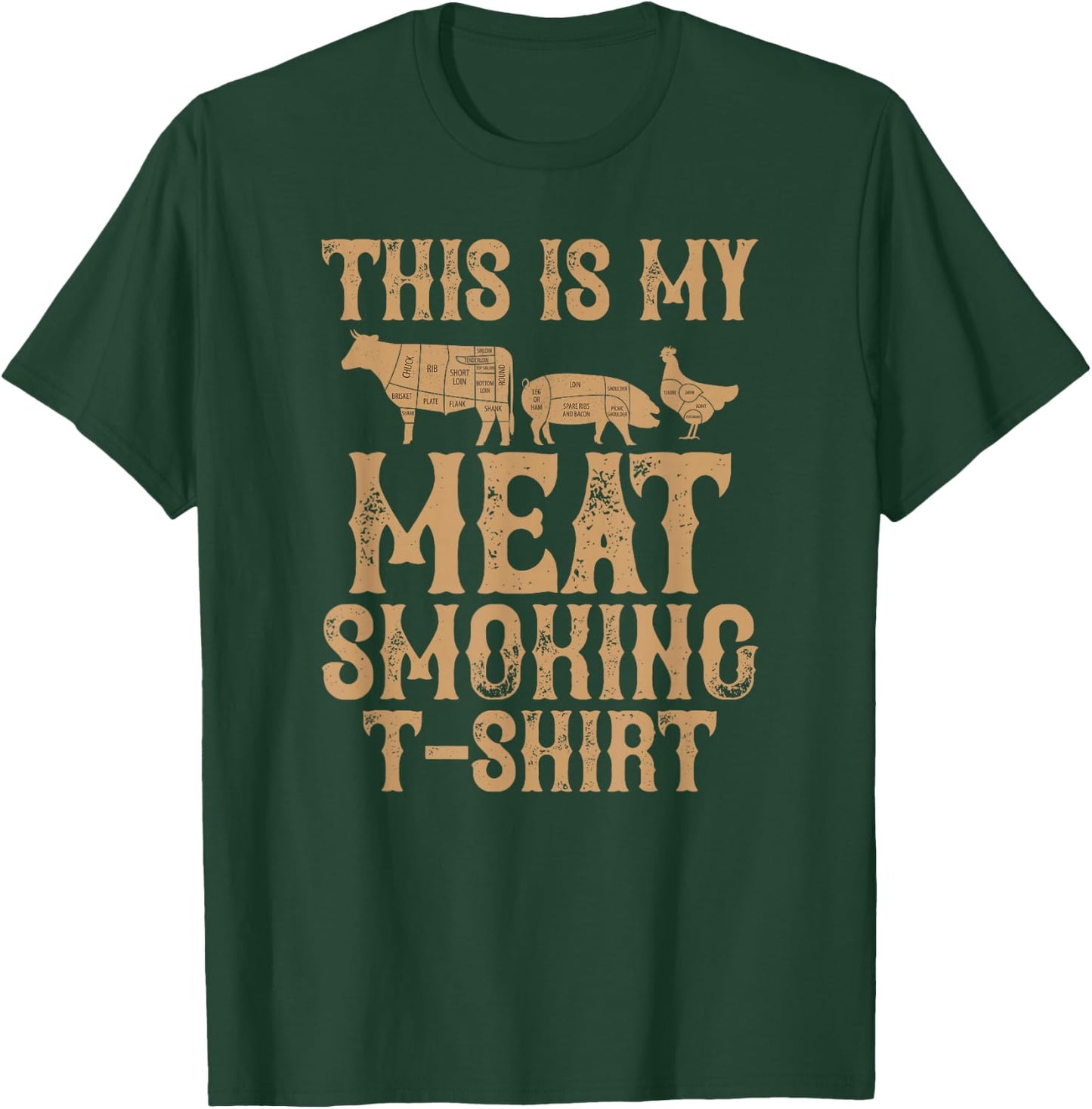 This Is My Meat Smoking BBQ Vintage T-Shirt - T-Shirt | Forest