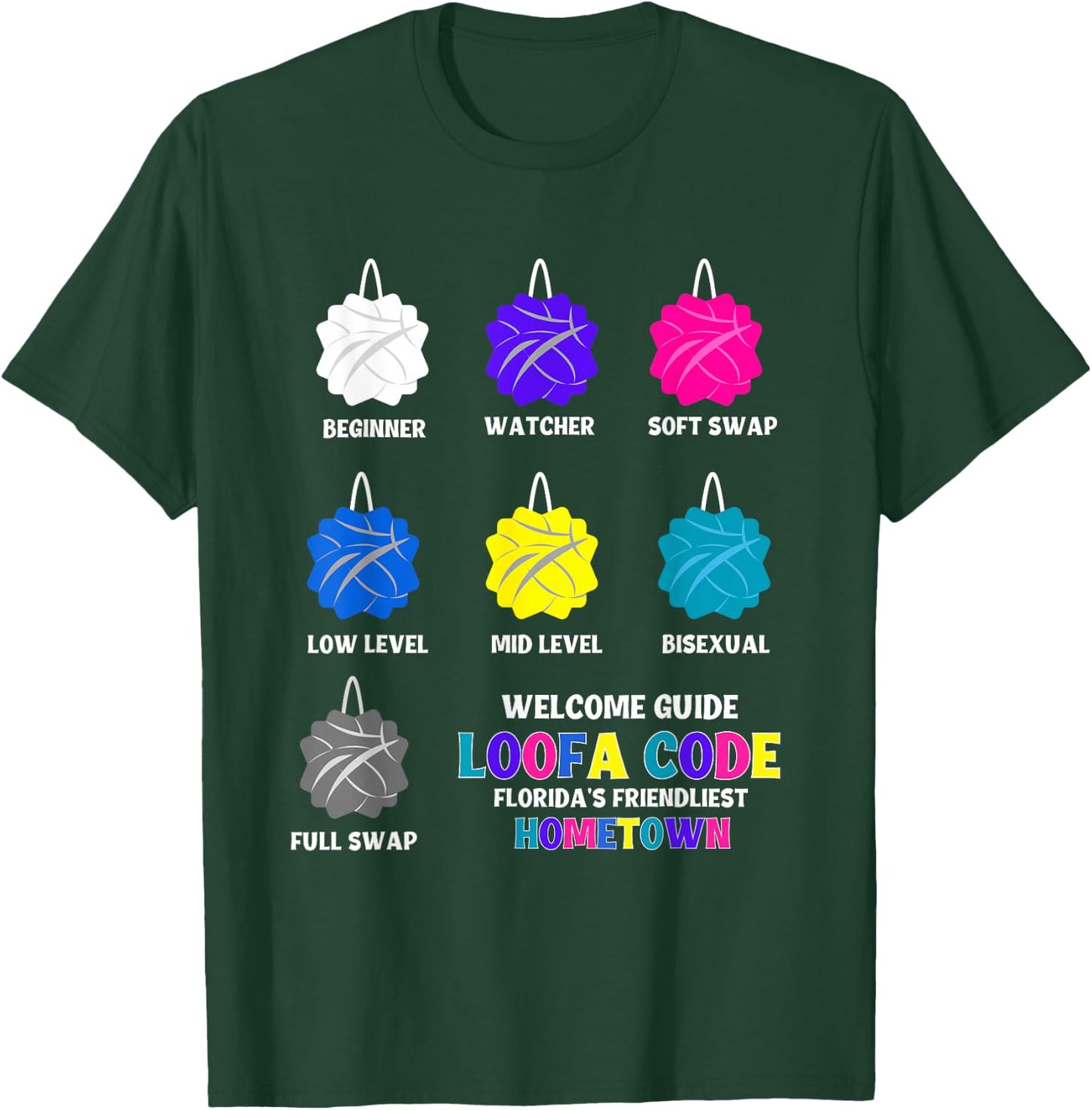 Funny Florida Loofa Code Bath Loofah Florida Retirement Life T-Shirt - T-Shirt | Forest
