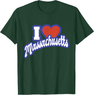 I Love Massachusetts T-Shirt - T-Shirt | Forest