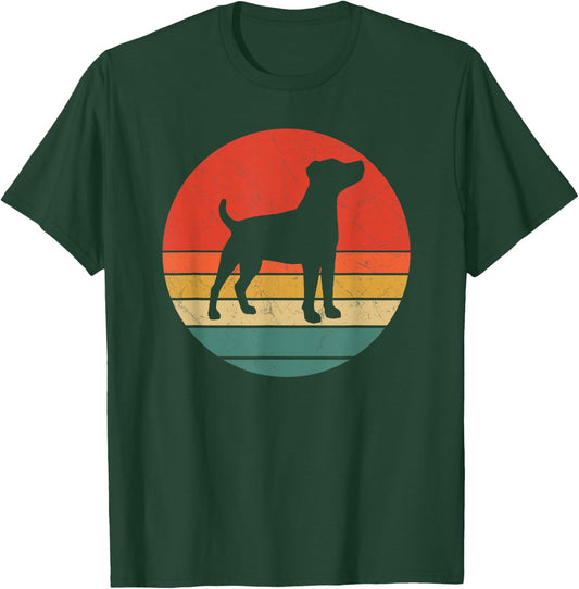 Patterdale Terrier Vintage Dog Silhouette Retro Dogs Gift Men Women Kids T-Shirt - T-Shirt | Forest