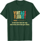 Vintage Florist Definition Floral Arrangement T-Shirt - T-Shirt | Forest