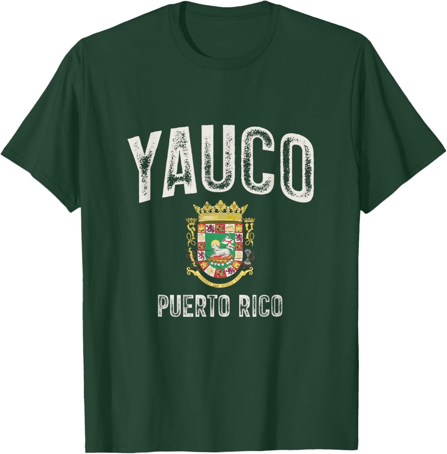 Yauco City in Puerto Rico, Puerto Rico Armorial T-Shirt - T-Shirt | Forest