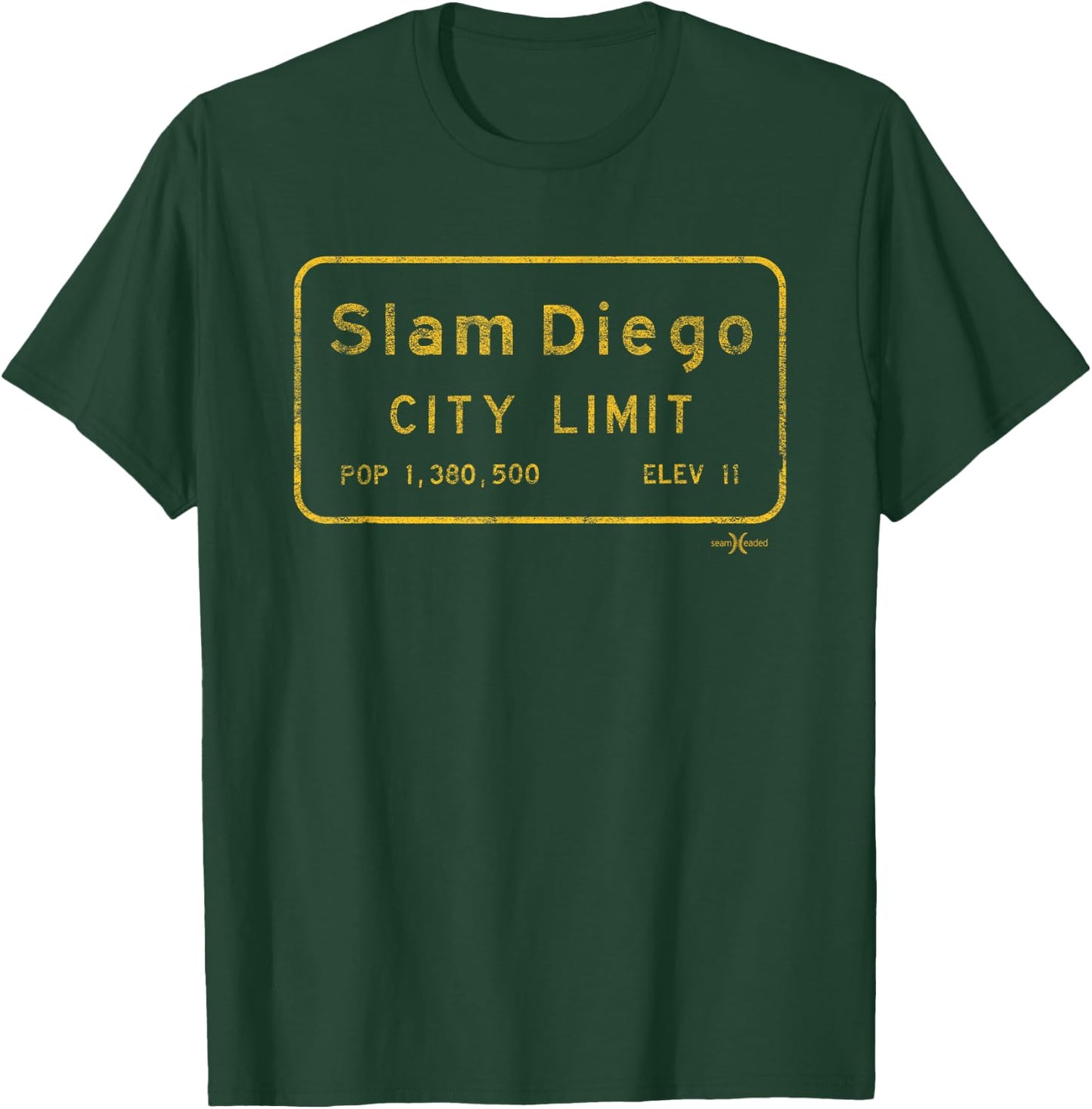 Slam Diego City Limits Baseball California Highway T-Shirt - T-Shirt | Forest