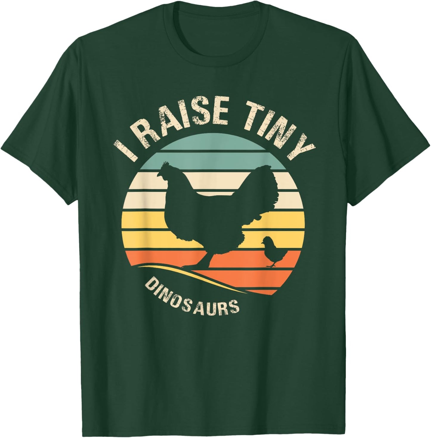 I-raise tiny dinosaurs-chicken funny Gift men T-Shirt - T-Shirt | Forest