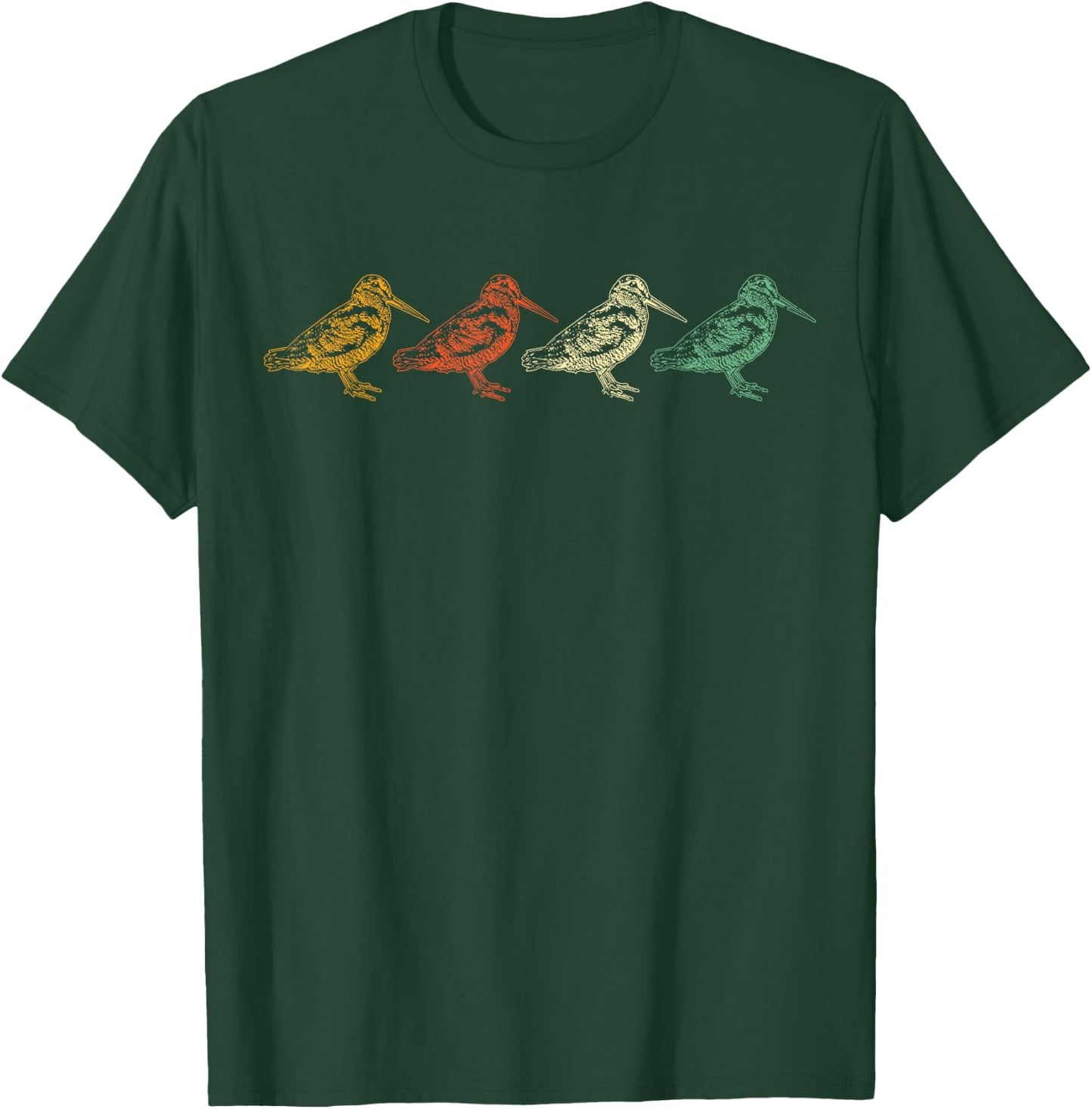 American Woodcock Bird Retro Vintage Unique Birding Gift T-Shirt - T-Shirt | Forest