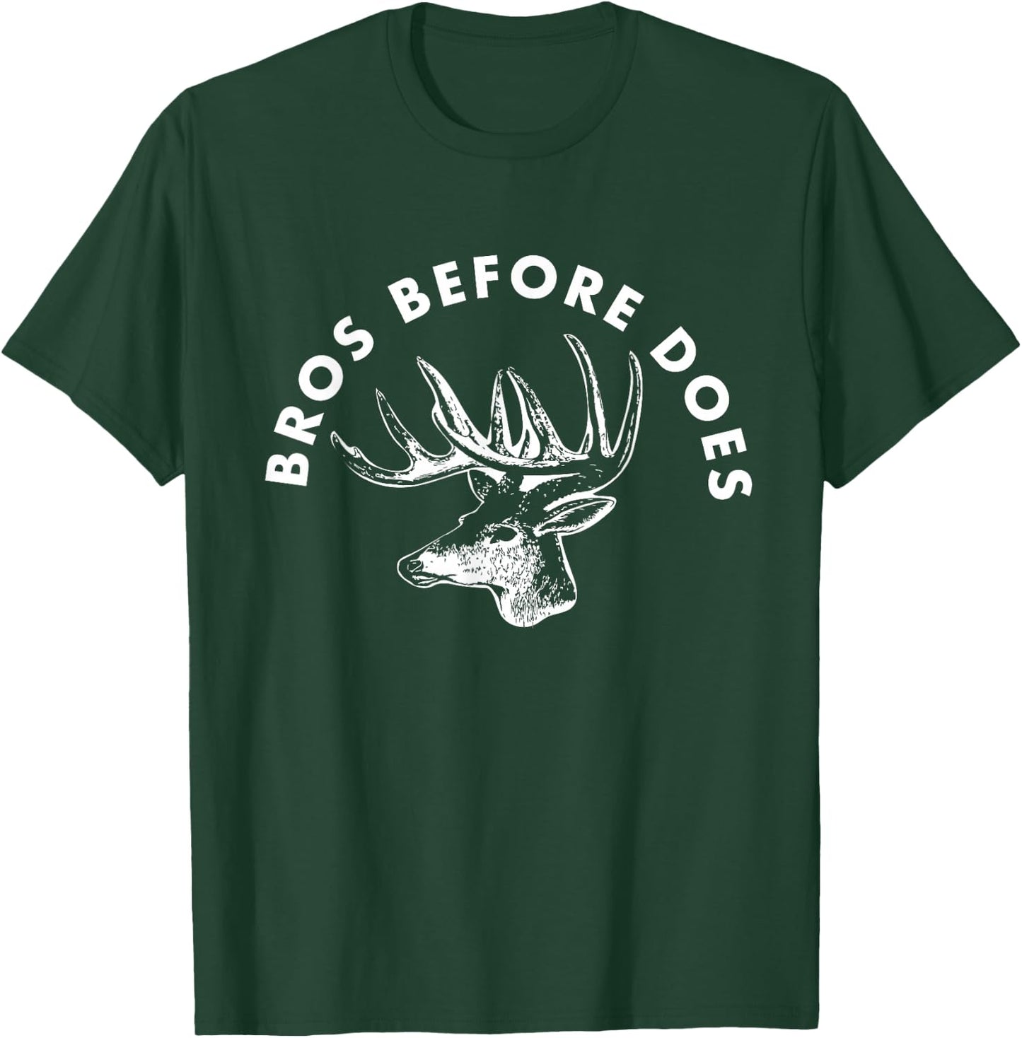 Funny Bachelor Party Hunting Trip Bros Before Does For Groom T-Shirt - T-Shirt | Forest