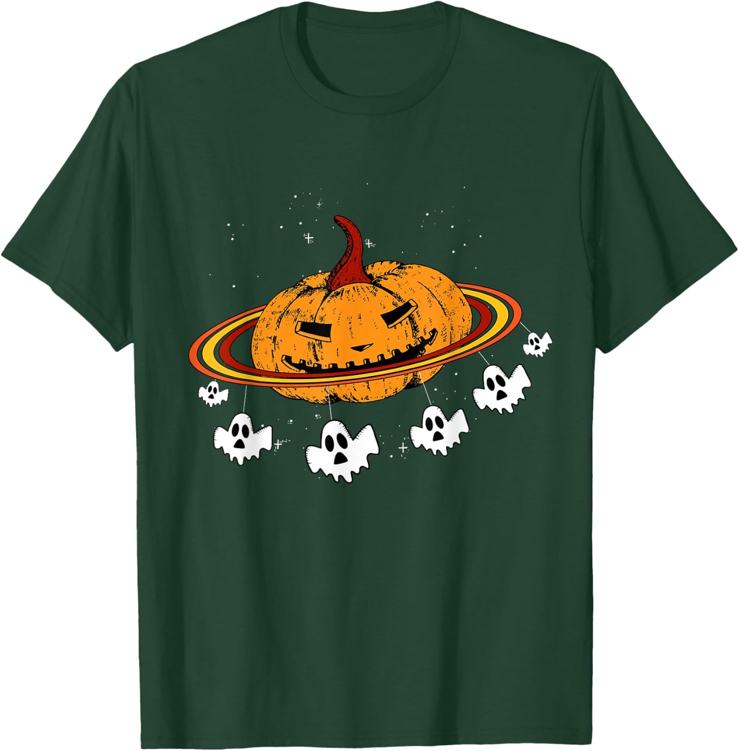 Pumpkin Planet Space Ghost Costume Cool Halloween Gifts T-Shirt - T-Shirt | Forest
