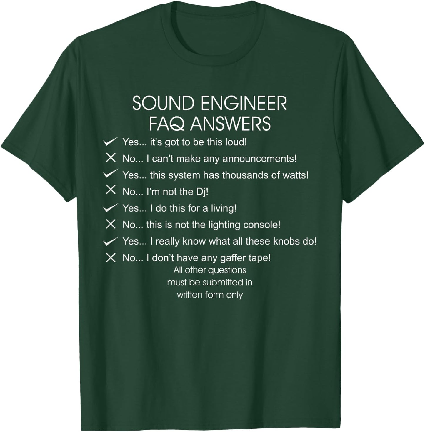 Tontechniker I Gift Tonmeister Sound Engineer T-Shirt - T-Shirt | Forest