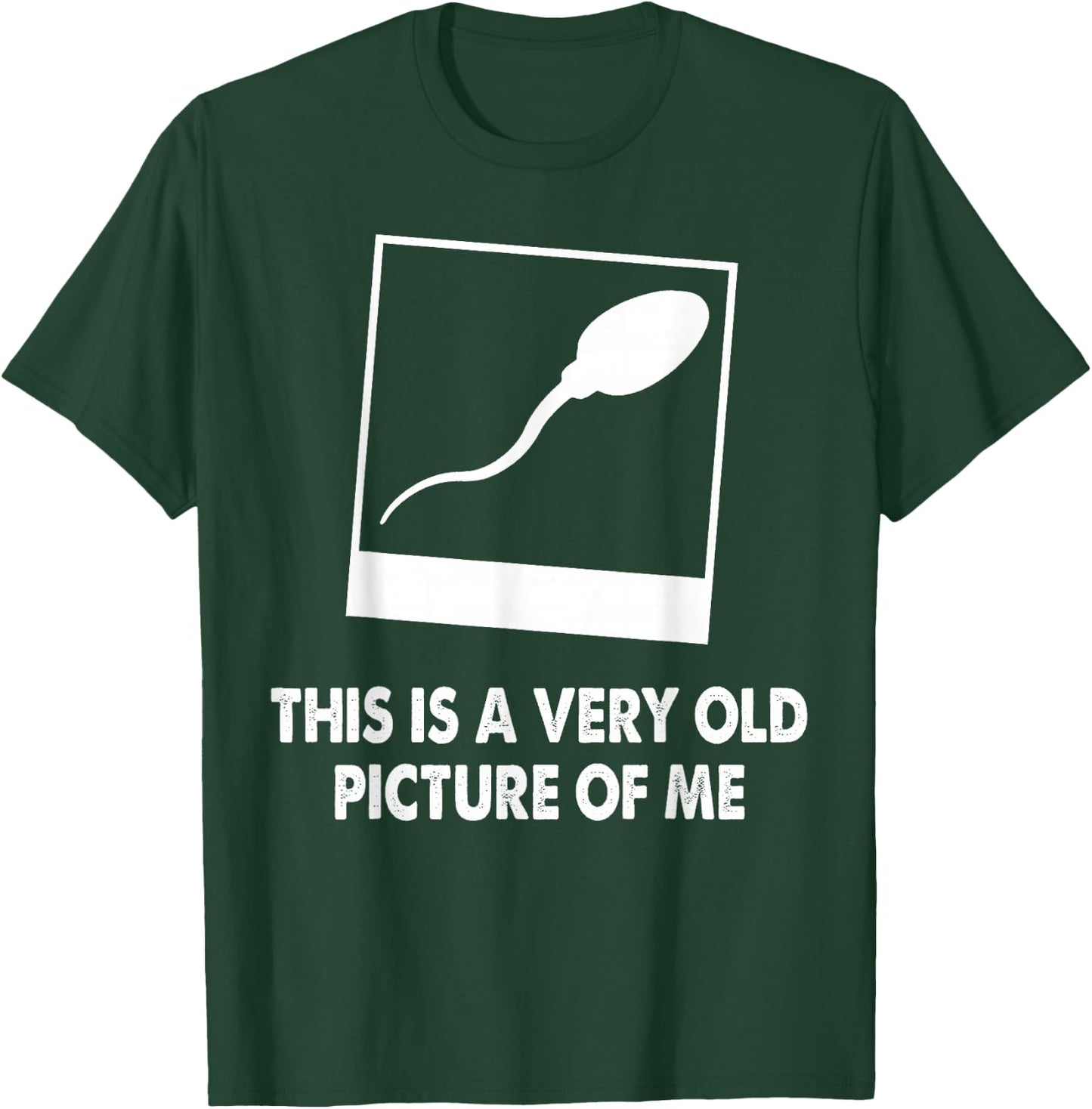 This Is A Very Old Picture Of Me Funny Sperm Novelty Gift T-Shirt - T-Shirt | Forest
