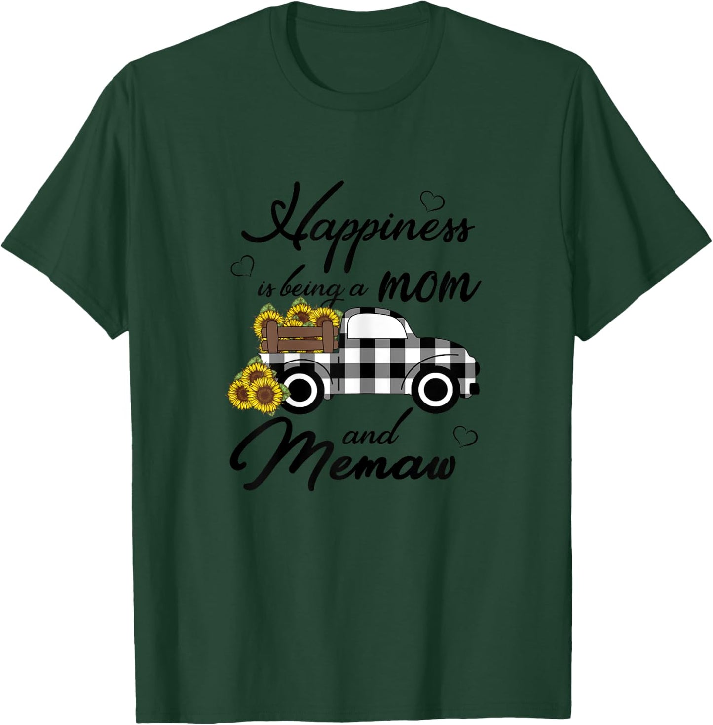 Sunflower Grandma Shirt Happiness is being a Mom and Memaw T-Shirt - T-Shirt | Forest