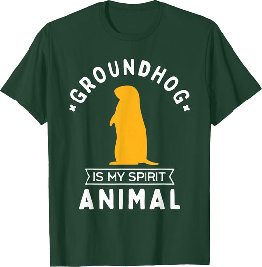 Groundhog is My Spirit Animal - Funny Woodchuck T-Shirt - T-Shirt | Forest