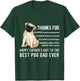 Happy Father's Day Best Pug Dad Ever Pug Owner Lover Paw T-Shirt - T-Shirt | Forest