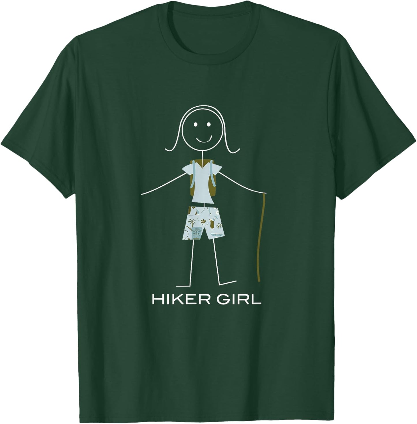 Funny Hiking Hiker Girl Hiking T-Shirt - T-Shirt | Forest