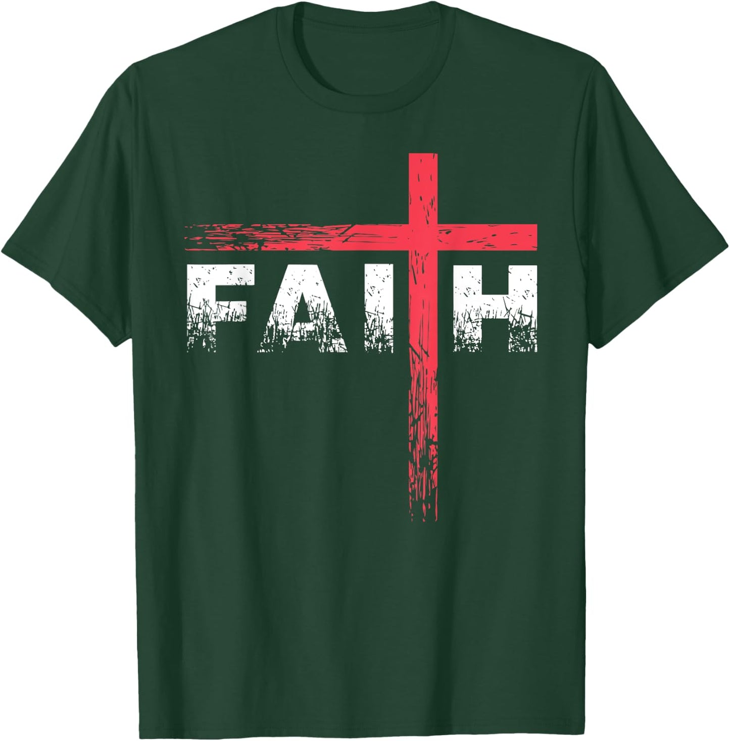 Christian Faith & Cross - Christian Faith & Cross T-Shirt - T-Shirt | Forest